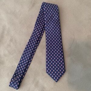 Tailorbyrd Collection 100% Silk Sailboat Tie NWT - Navy